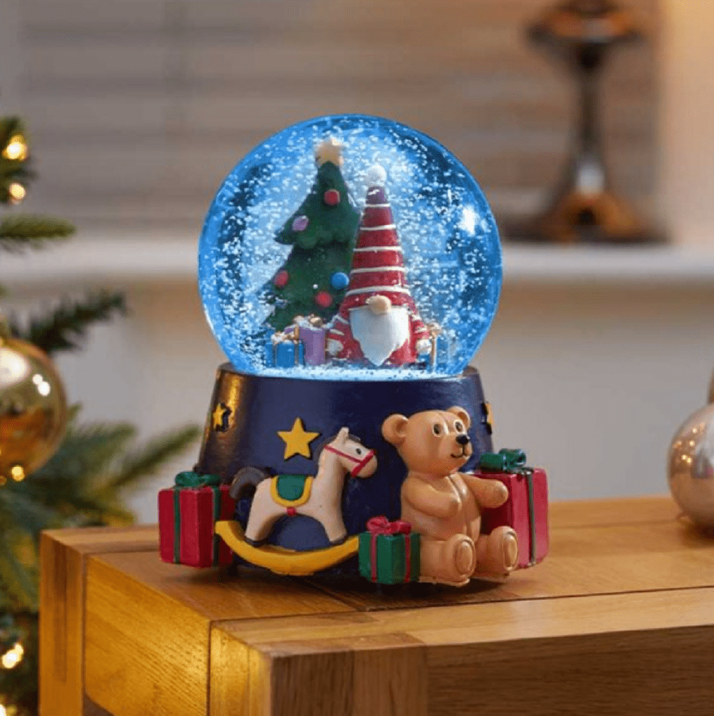 Three Kings Christmas Decor Three Kings Festive Musical Gonk SnowSphere 10cm
