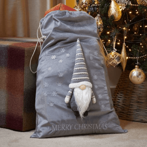Three Kings Christmas Decor Three Kings Gonkert Gift Sack Grey
