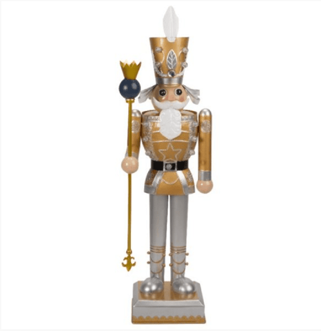 Three Kings Christmas Lit Decor Three Kings Lit Nutcracker Gold/White