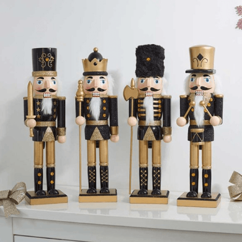 Three Kings Christmas Decor Three Kings Nutcracker Black/Gold Large
