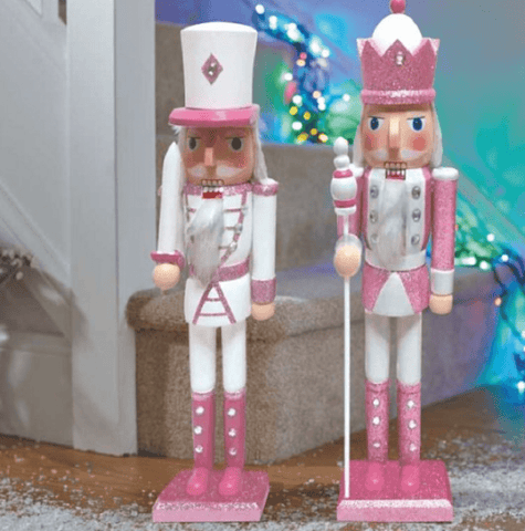 Smart Garden Christmas Decor Three Kings Nutcracker Pink/White Jumbo