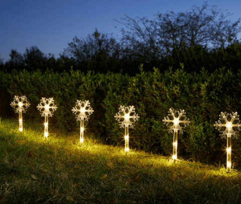 Three Kings Christmas Lights Three Kings Snow Decor Stakes 8Pc