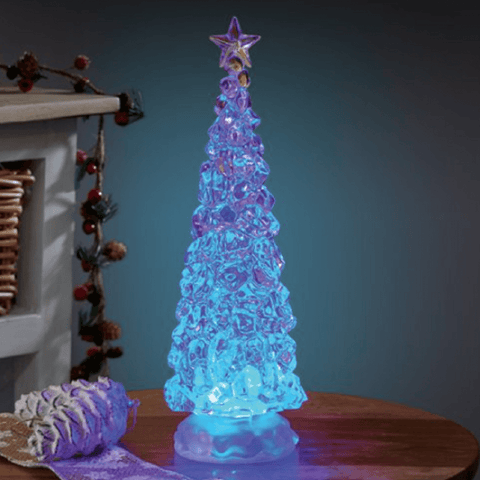Three Kings Christmas Lit Decor Three Kings SnowSwirl Ice Tree
