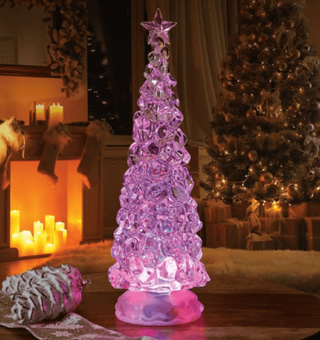 Three Kings Christmas Lit Decor Three Kings SnowSwirl Ice Tree