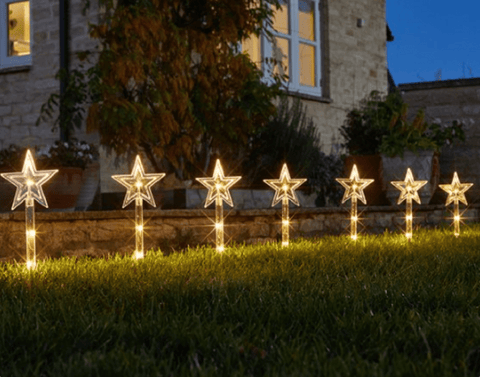 Three Kings Christmas Lights Three Kings Star Decor Stakes 8Pc