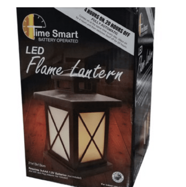 TimeSmart LED Flame Effect Lantern Trowell Garden Centre