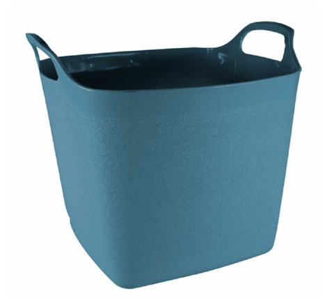 Barrus Storage Bins Town & Country Square Plastic Flexi-Tub Blue 40L