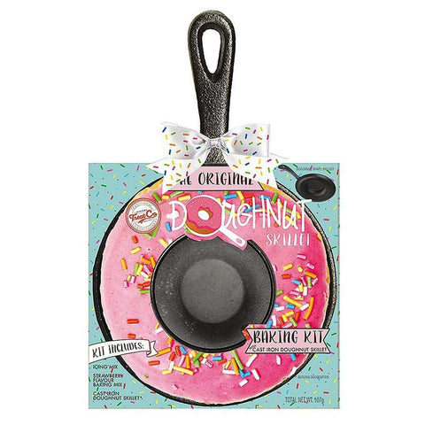 Treat Co Food Gift Set Strawberry Doughnut Kit Treat Co Doughnut Skillet Baking Kit Strawberry/Chocolate