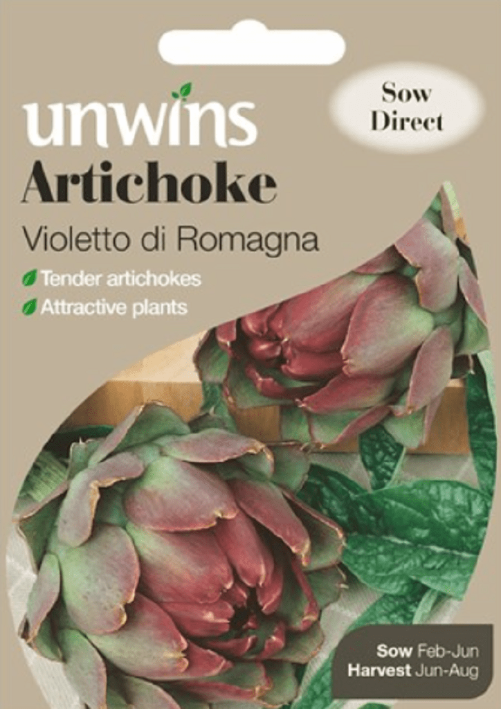 Unwins Vegetable Seeds Unwins Artichoke Violetta di Romagna Seeds