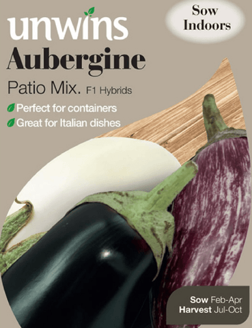 Unwins Aubergine Seeds Unwins Aubergine Patio Mix Seeds