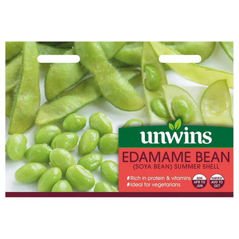 Unwins Vegetable Seeds Unwins Bean Edamame Summer Shell