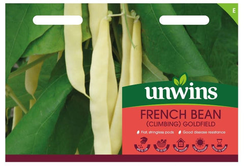 Unwins Vegetable Seeds Unwins Bean French Climbing Goldfield