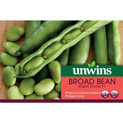 Unwins Vegetable Seeds Unwins Broad Bean Robin Hood F1
