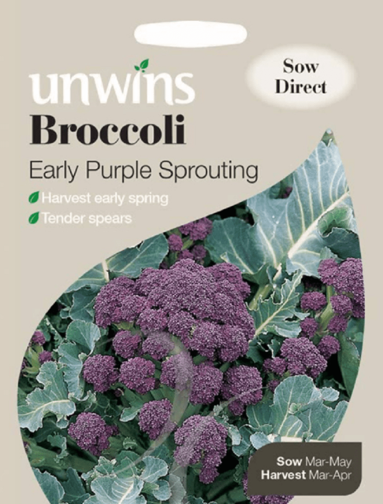 Unwins Broccoli Seeds Unwins Broccoli Early Purple Sprouting Seeds
