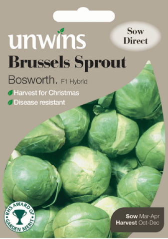 Unwins Brussel Seeds Unwins Brussel Sprout Bosworth F1 Seeds