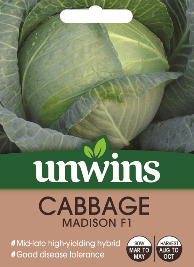 Unwins Cabbage Seeds Unwins Cabbage Round Madison F1 Seeds