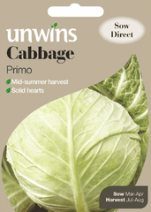 Unwins Cabbage Seeds Unwins Cabbage Round Primo Seeds