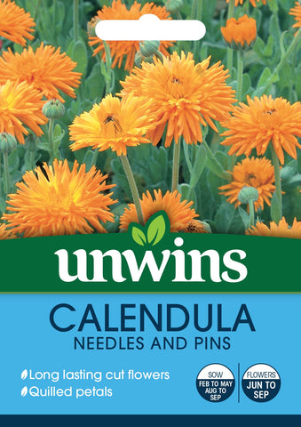 Unwins Flower Seeds Unwins Calendula Needles and Pins