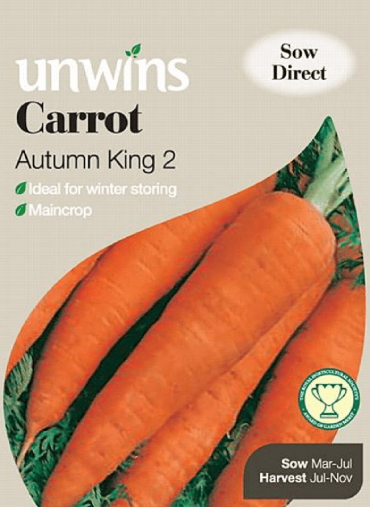 Unwins Carrot Seeds Unwins Carrot Autumn King 2 Seeds