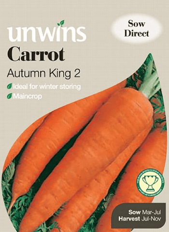 Unwins Carrot Seeds Unwins Carrot Autumn King 2 Seeds