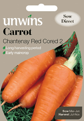 Unwins Carrot Seeds Unwins Carrot Chanteney Red Cored 2 Seeds