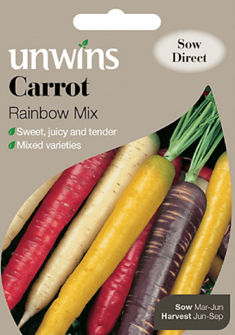 Unwins Carrot Seeds Unwins Carrot Rainbow Mix F1 Seeds