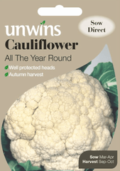 Unwins Cauliflower Seeds Unwins Cauliflower All The Year Round Seeds