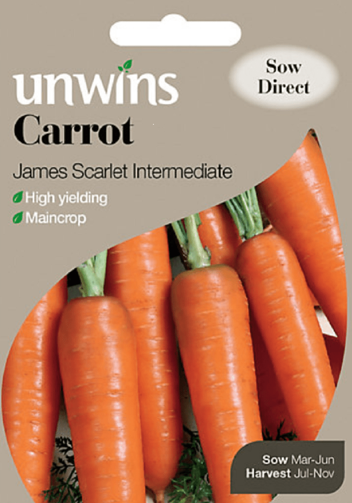 Unwins Carrot Seeds Unwins James Scarlet Intermediate Carrot Seeds