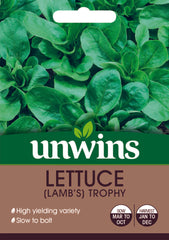 Unwins Vegetable Seeds Unwins Lettuce Lambs Trophy (Leaves)
