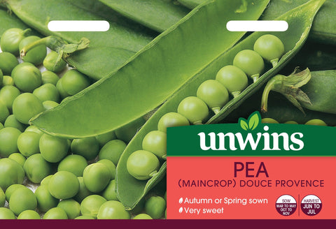 Unwins Vegetable Seeds Unwins Maincrop Pea Douce Provence