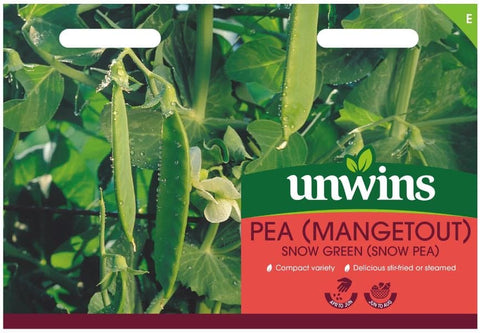 Unwins Vegetable Seeds Unwins Mangetout Snow Pea Snow Green