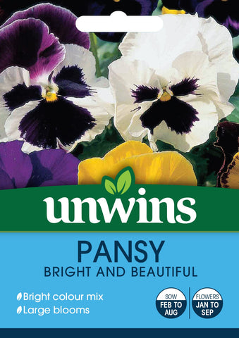 Unwins Flower Seeds Unwins Pansy Bright and Beautiful