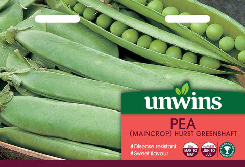 Unwins Vegetable Seeds Unwins Pea Hurst Greenshaft