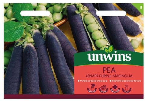 Unwins Vegetable Seeds Unwins Pea Purple Magnolia Snap