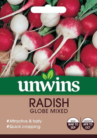 Unwins Vegetable Seeds Unwins Radish (Globe) mixed