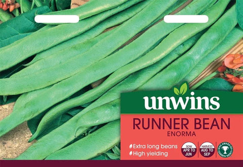 Unwins Vegetable Seeds Unwins Runner Bean Enorma