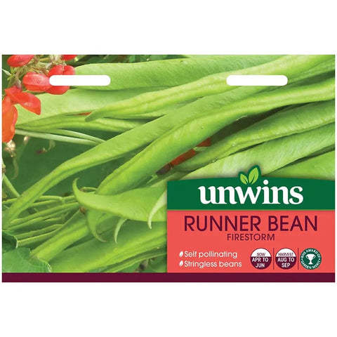Unwins Vegetable Seeds Unwins Runner Bean firestorm