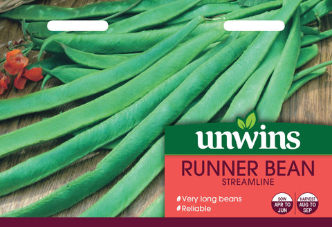Unwins Vegetable Seeds Unwins Runner Bean Streamline