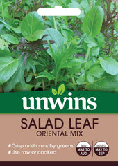 Unwins Vegetable Seeds Unwins Salad Leaf Oriental Mix