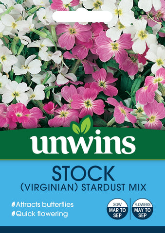 Unwins Flower Seeds Unwins Stock Virginian Stardust Mixed
