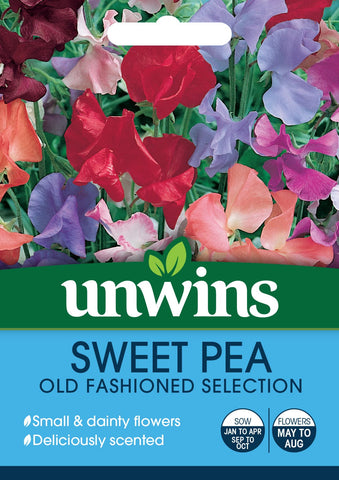 Unwins Flower Seeds Unwins Sweet Pea old fashioned mixed