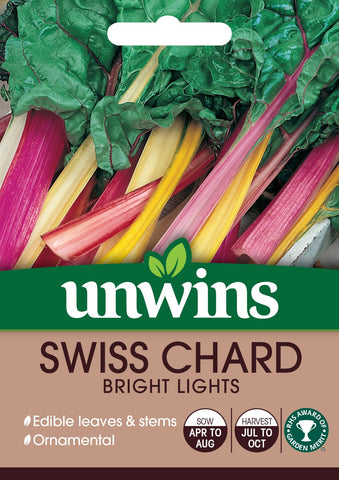 Unwins Vegetable Seeds Unwins Swiss Chard Bright Lights