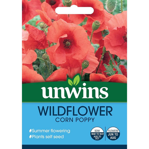 Unwins Flower Seeds Unwins Wildflower Corn Poppy