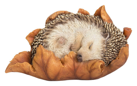 Vivid Arts Indoor & Outdoor Ornaments Vivid Arts "Real Life"  Hedgehog Baby in Leaf