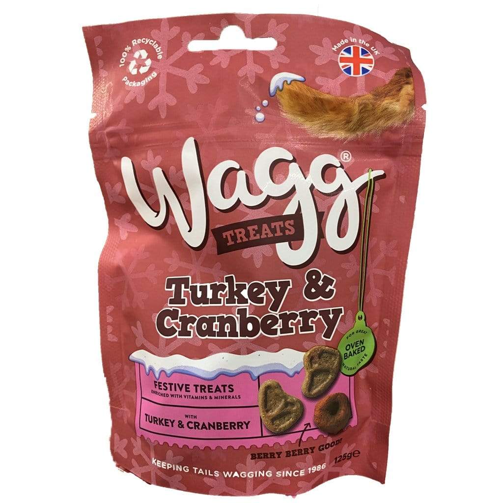 Wagg Foods Dog Treats 125g Bag Wagg Dog Treats Turkey & Cranberry, 125g
