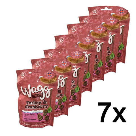 Wagg Foods Dog Treats 7 x 125g Bag Wagg Dog Treats Turkey & Cranberry, 125g