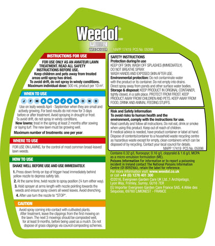 Weedol Lawn Weed Control Weedol Lawn Weedkiller 800ml + 25% Extra
