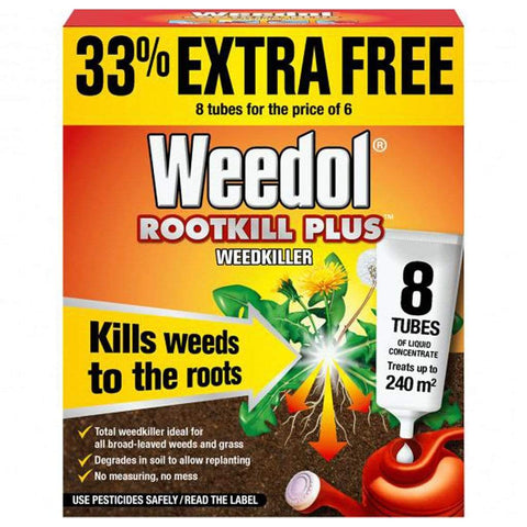Evergreen Garden Care Weed Control Weedol Rootkill Liquid Concentrate Tubes 6+2 Extra