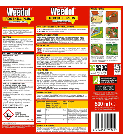 Weedol Weed Control Weedol Rootkill Plus Liquid Concentrate 500ml