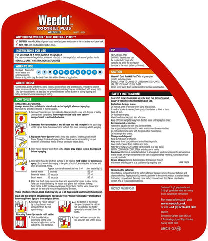 Evergreen Garden Care Weed Control Weedol Rootkill Plus Weed Killer Battery Power Sprayer 5L
